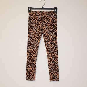 Harper Canyon Girls Tan Biscuit Leopard Print Elastic Waist Leggings Size 8